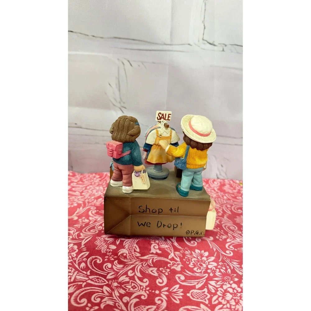 Vintage Shoppin Buddies Musical Figurine Rotating Clothes Rack Shop Til We Drop